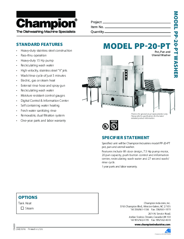 Cutsheet