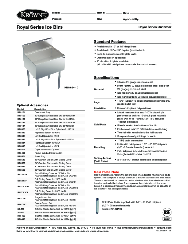 Cutsheet