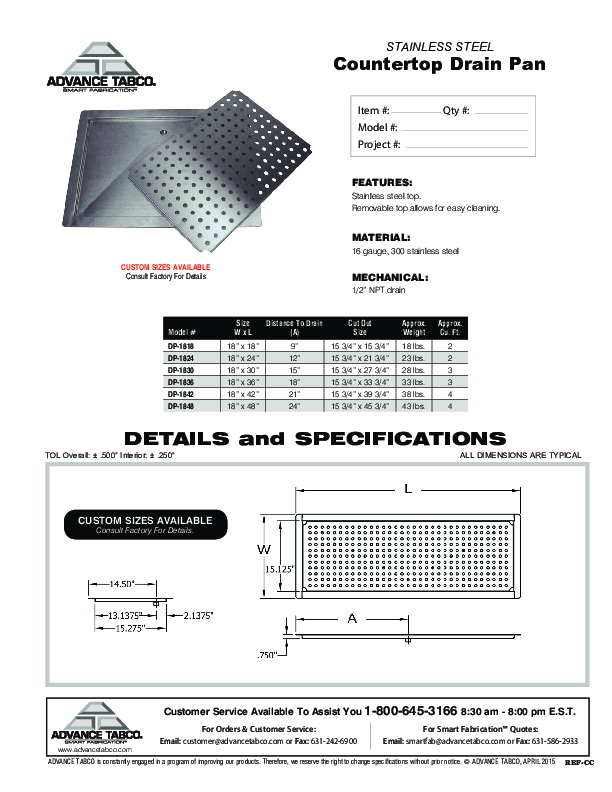 Cutsheet