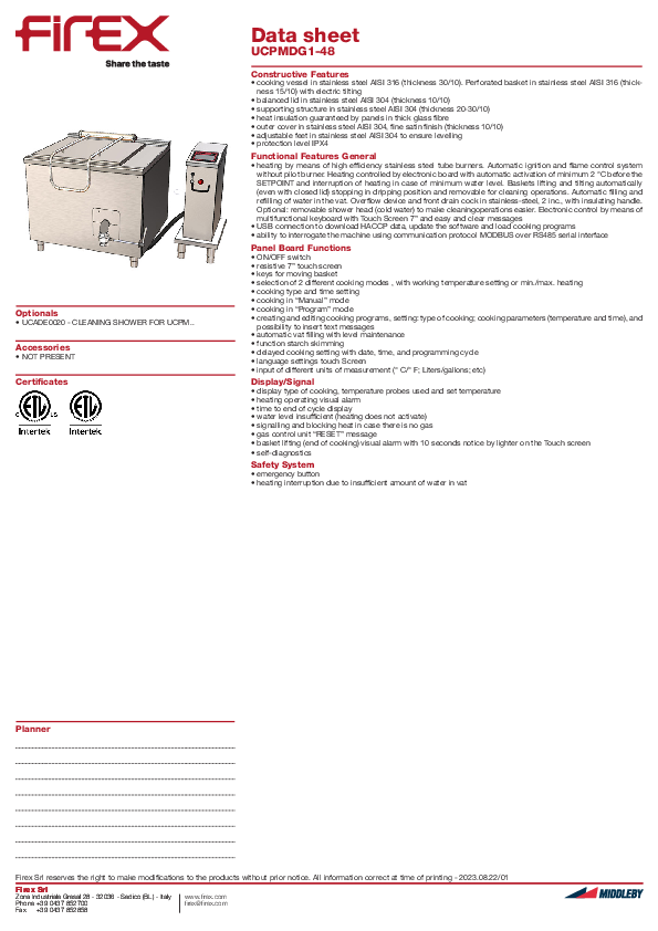 Cutsheet