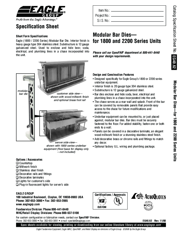 Modular Bar Dies