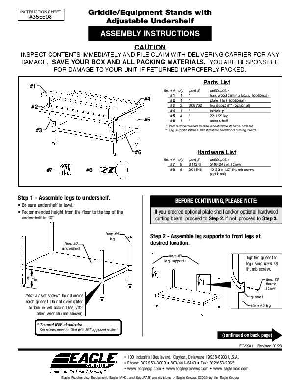 Assembly Instructions