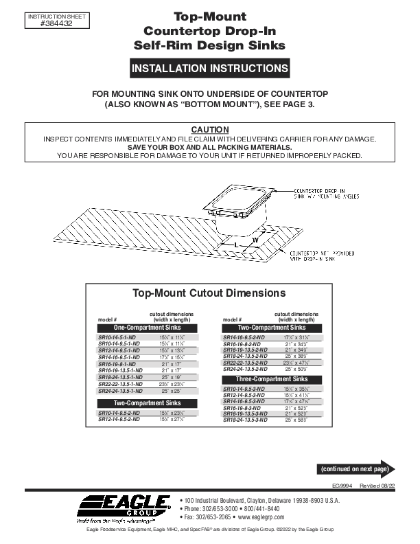 Installation Sheet