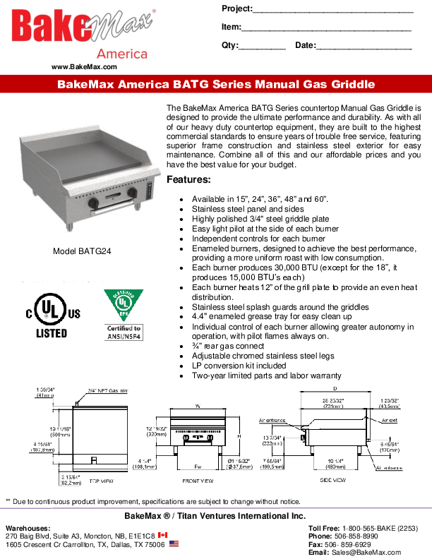 Cutsheet