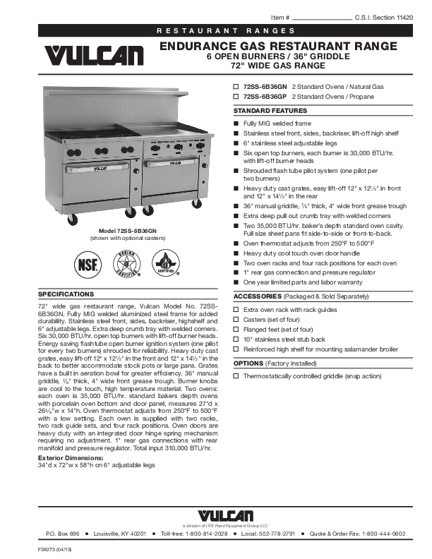 Cutsheet