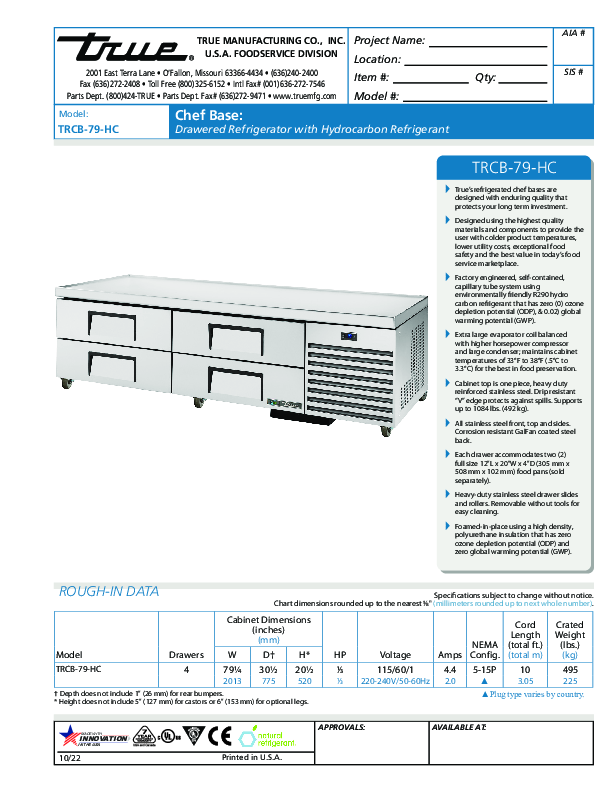 Cutsheet