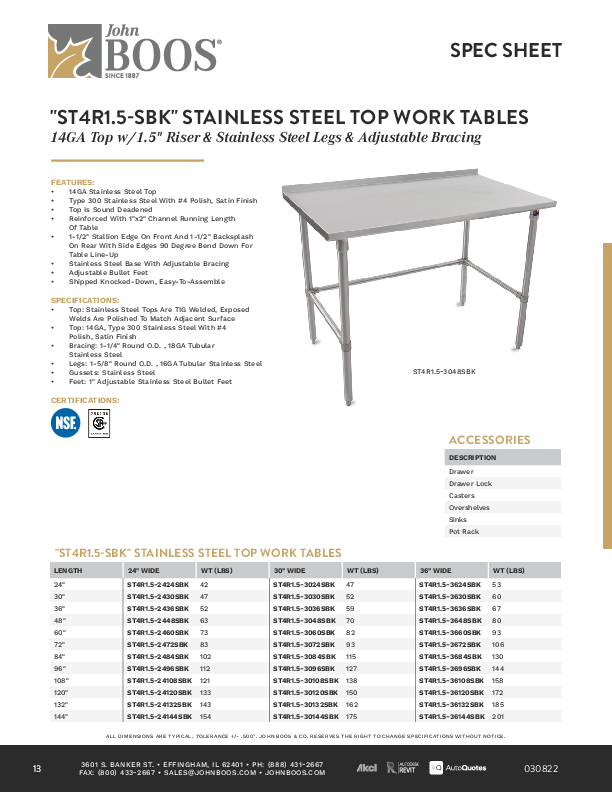 Cutsheet