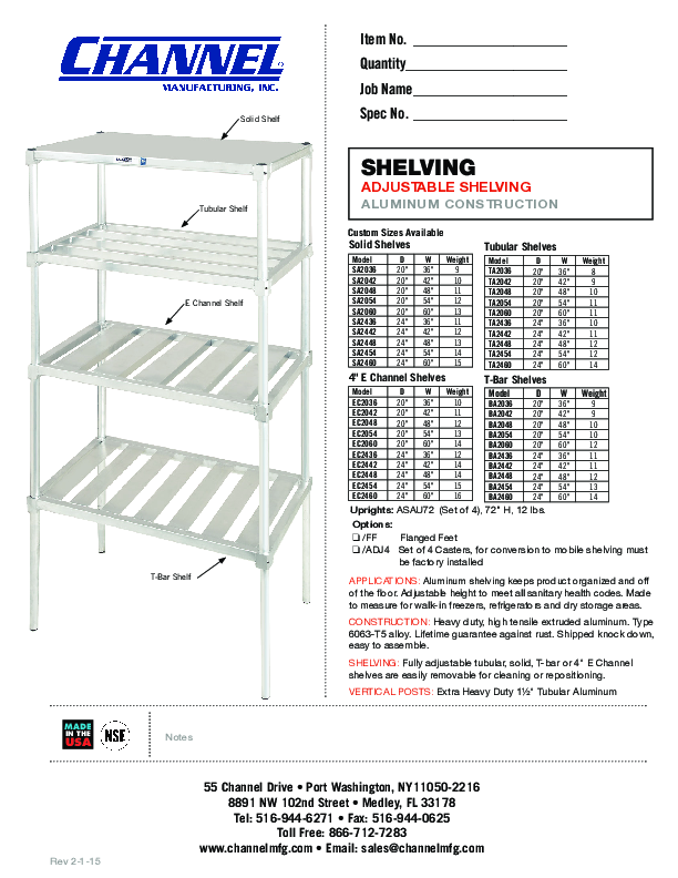 Cutsheet