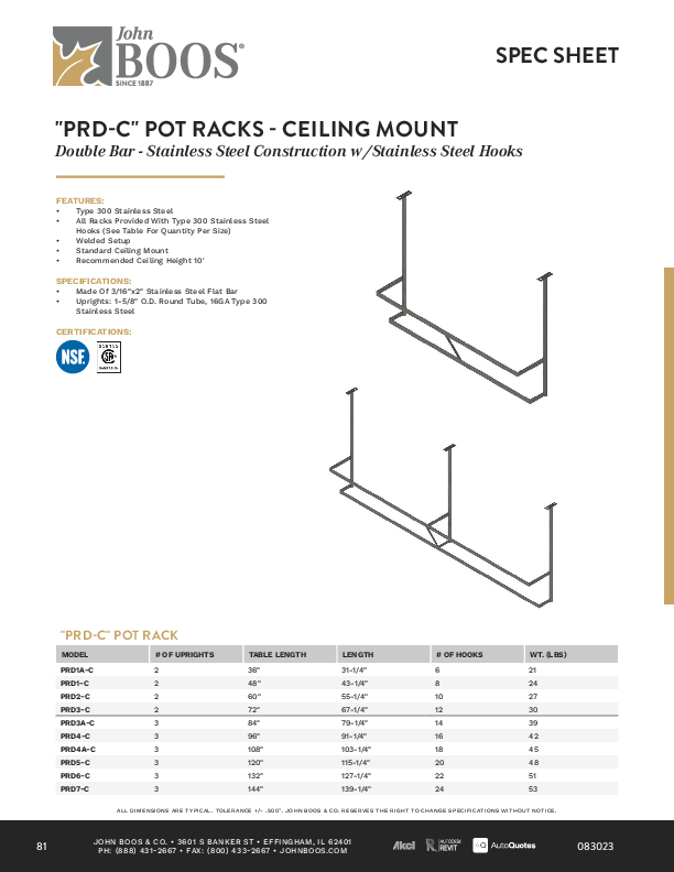 Cutsheet