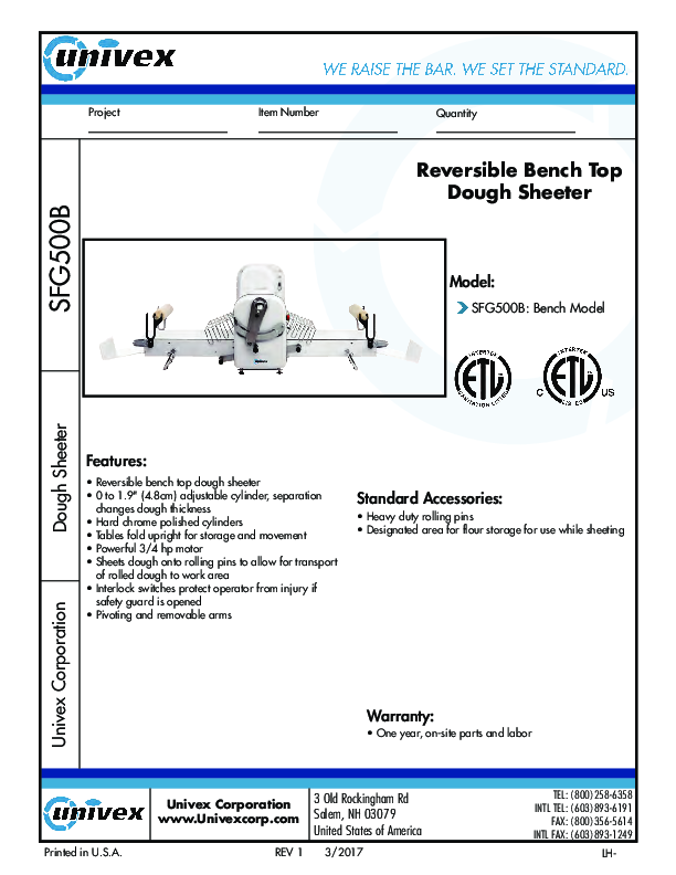 Cutsheet