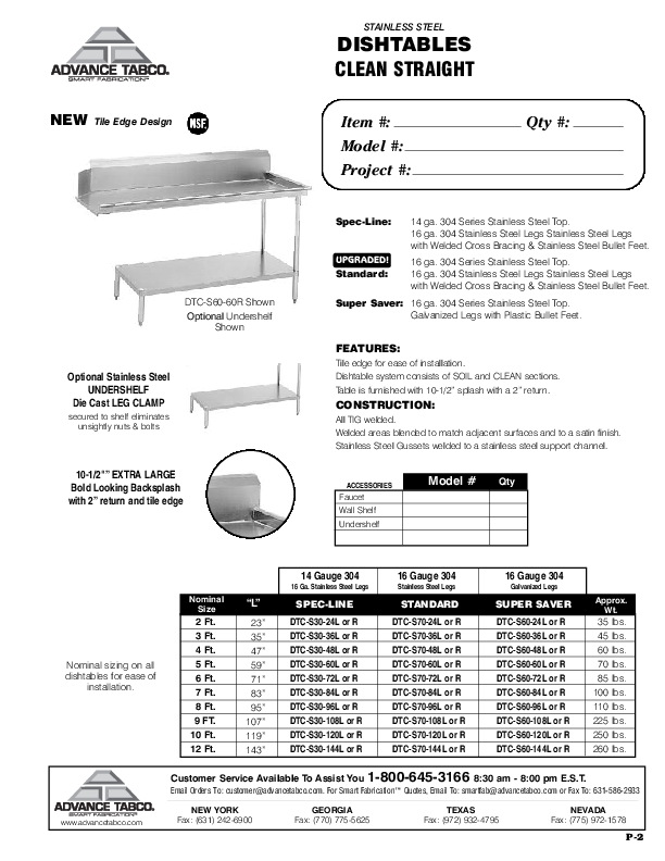 Cutsheet