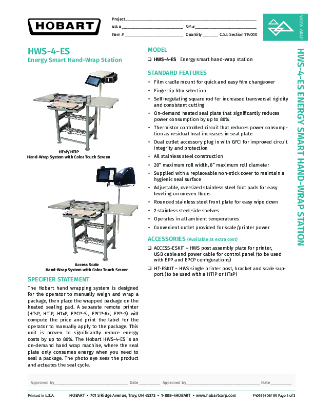 Cutsheet