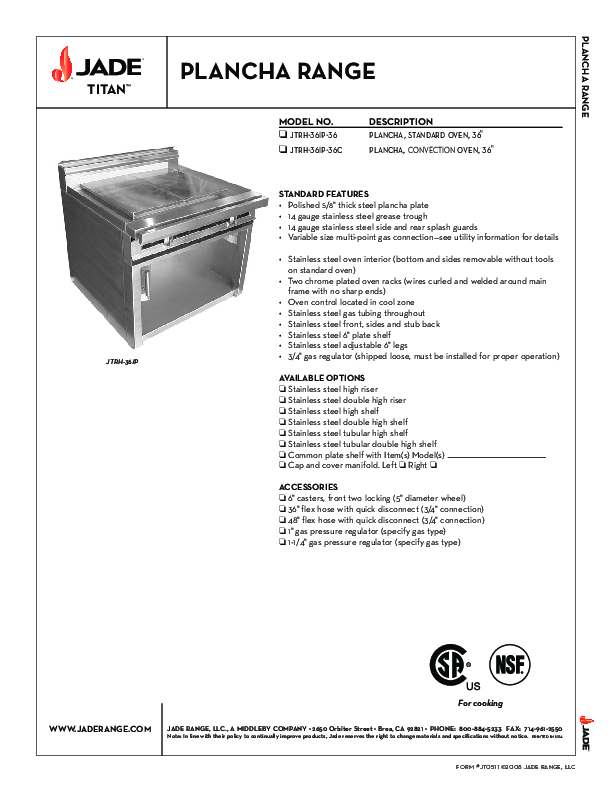 Cutsheet