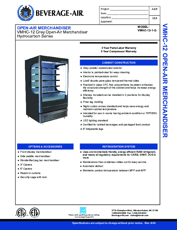 Cutsheet