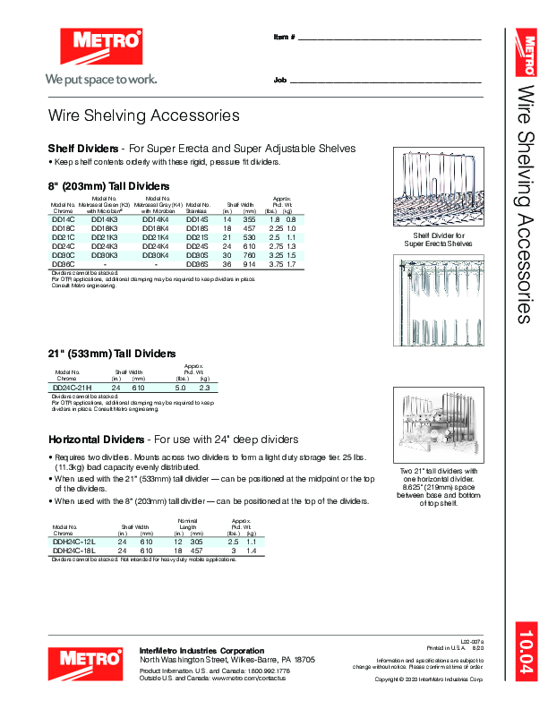 Cutsheet