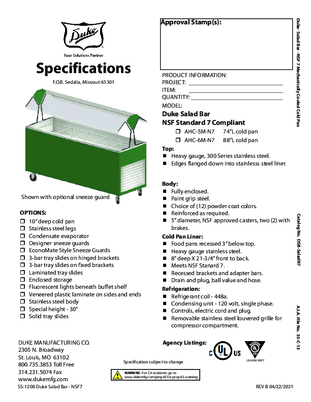 Cutsheet