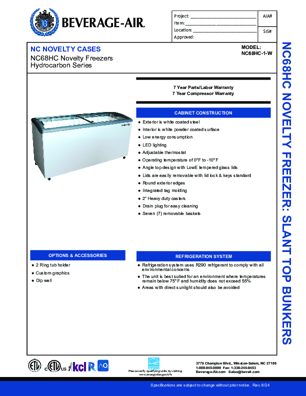 Cutsheet