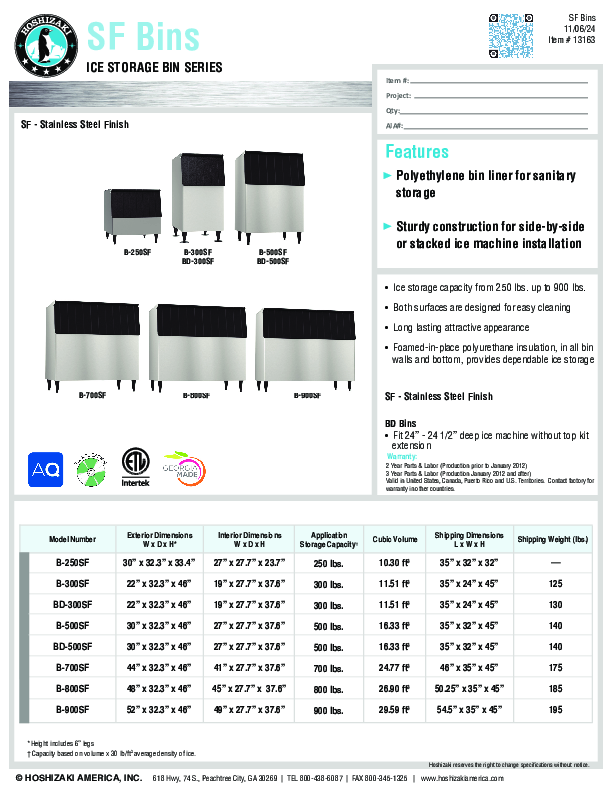 Cutsheet