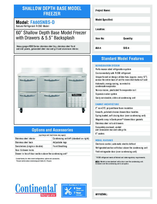 Cutsheet