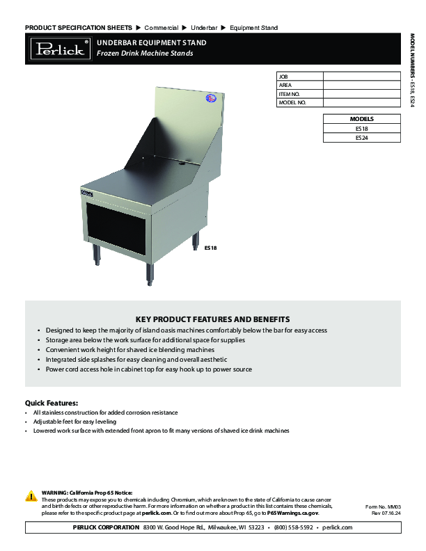 Cutsheet