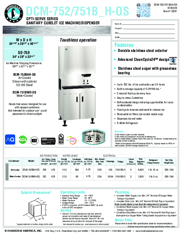 Cutsheet