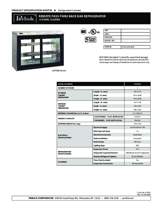 Cutsheet