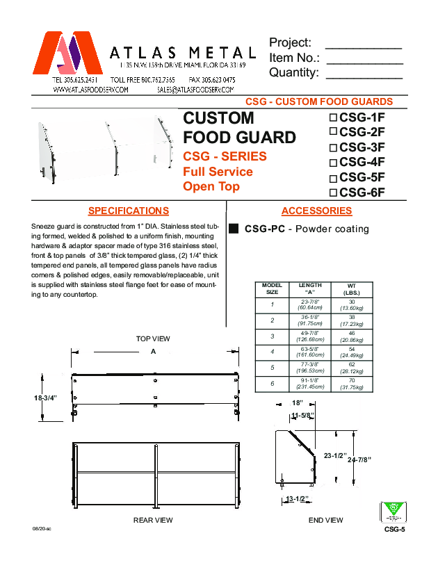 Cutsheet