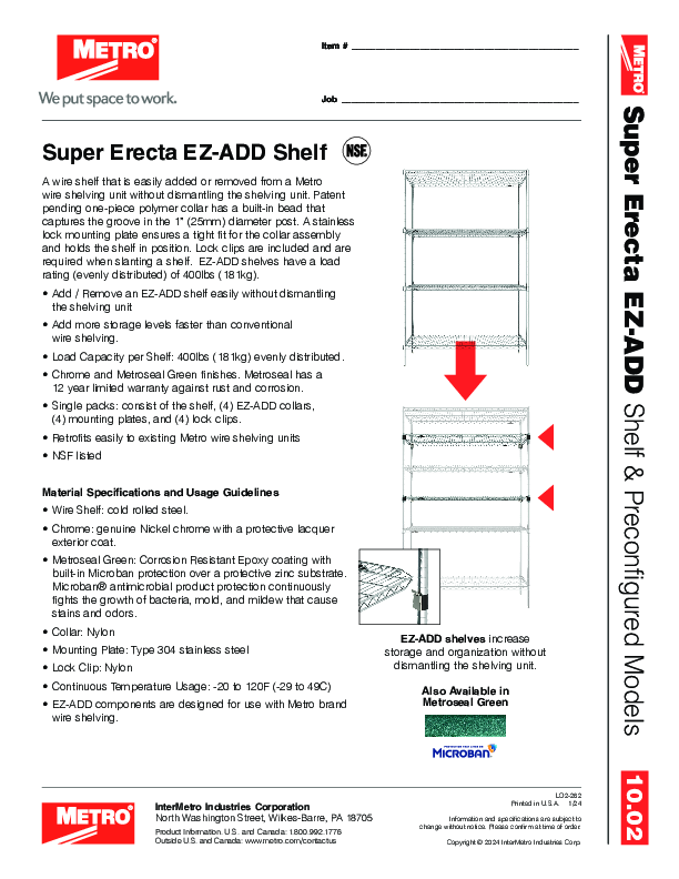 Cutsheet