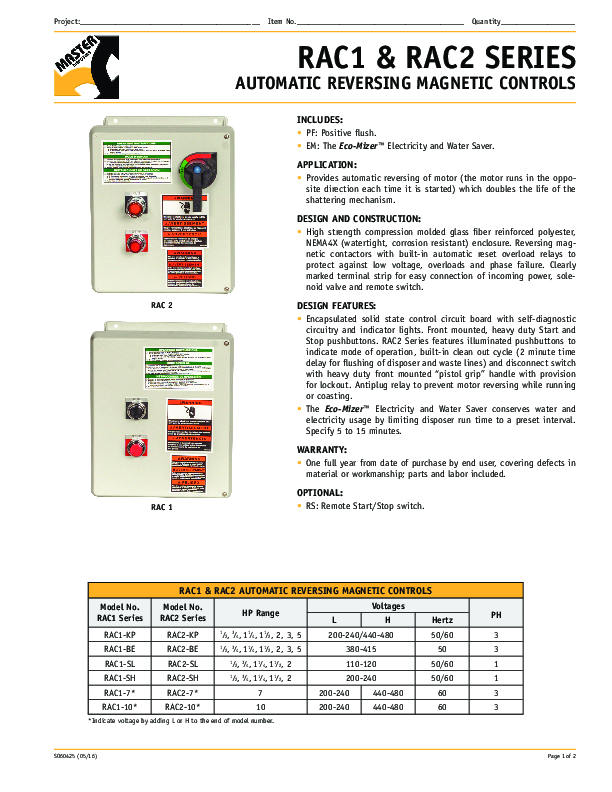 Cutsheet