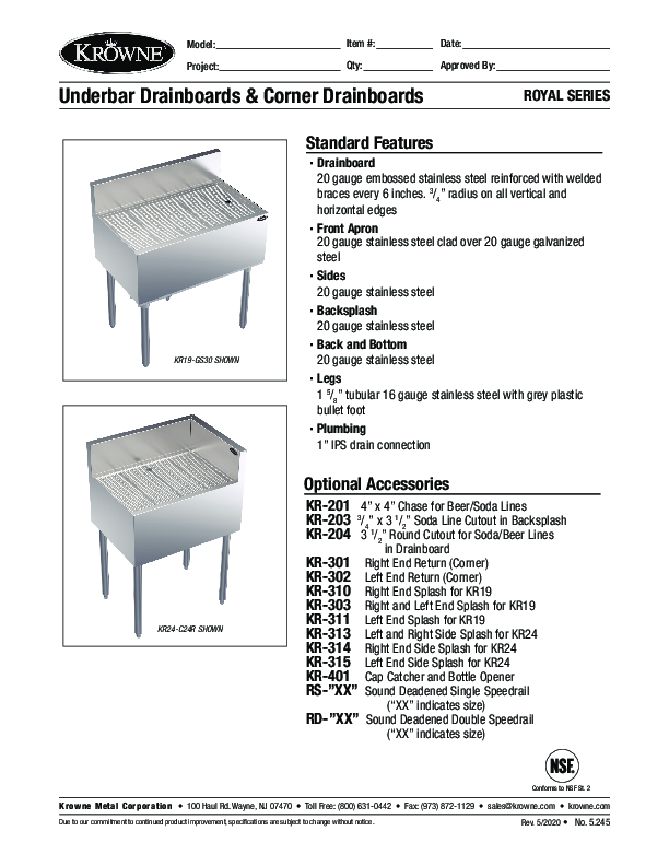 Cutsheet