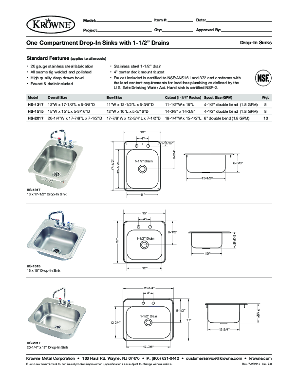 Cutsheet