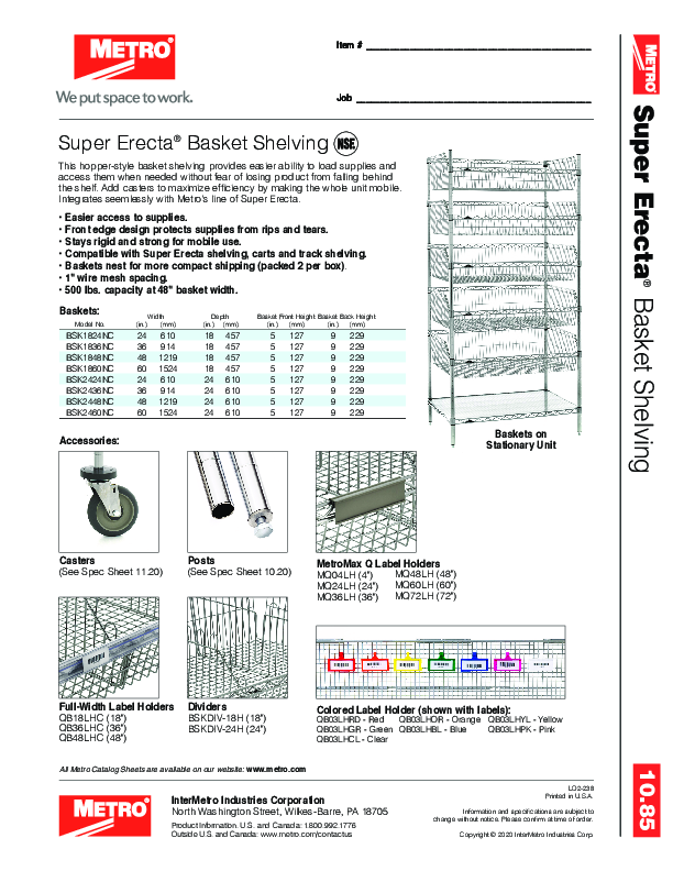 Cutsheet