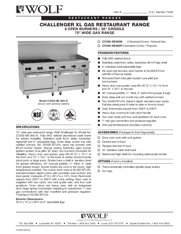 Cutsheet