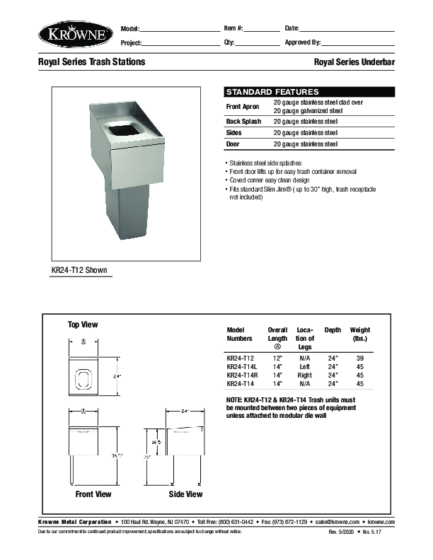 Cutsheet