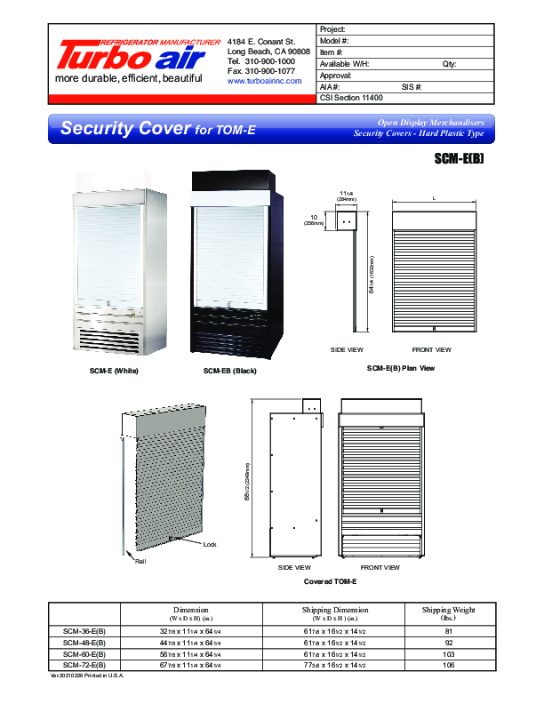 Cutsheet