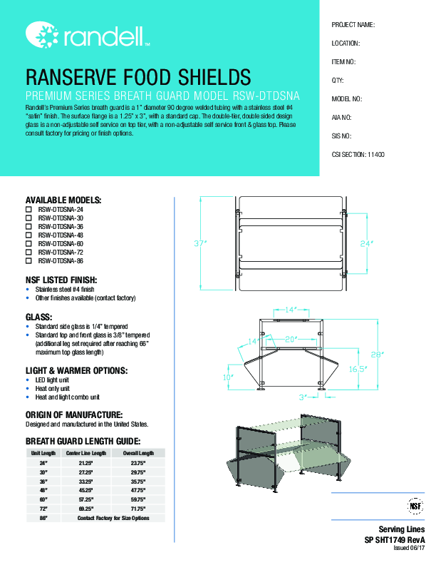 Cutsheet