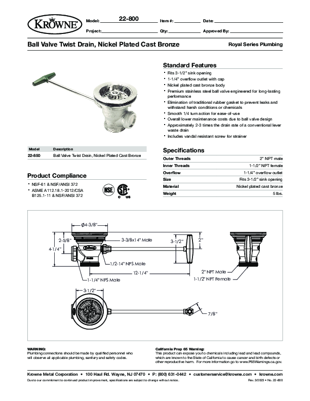 Cutsheet