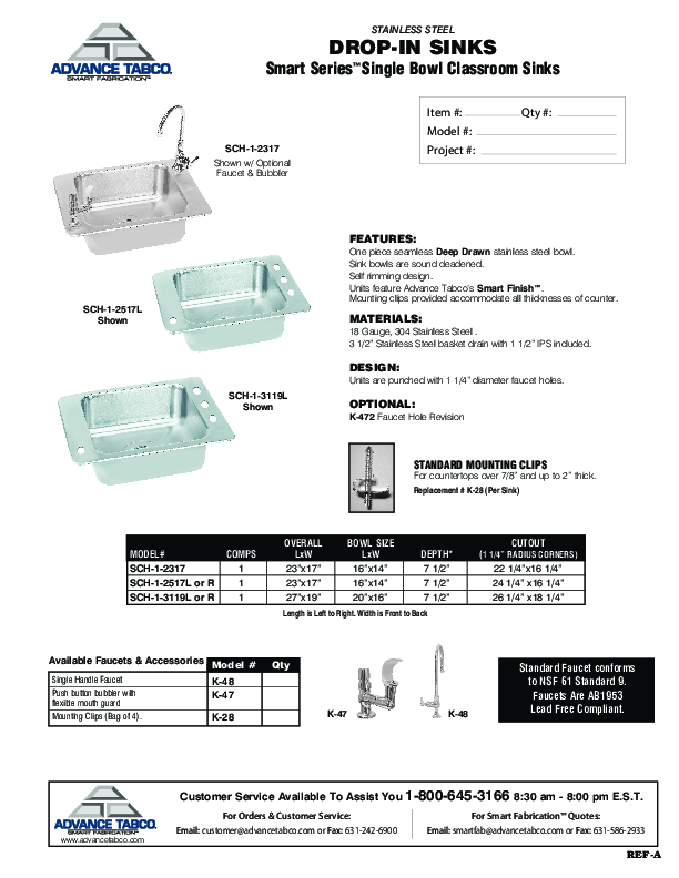 Cutsheet