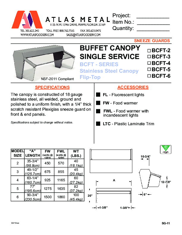 Cutsheet