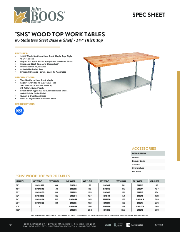 Cutsheet