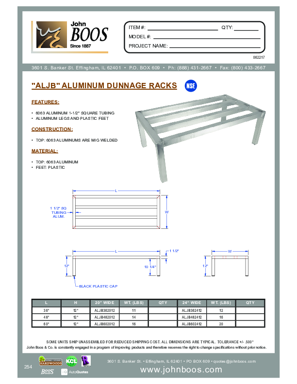 Cutsheet