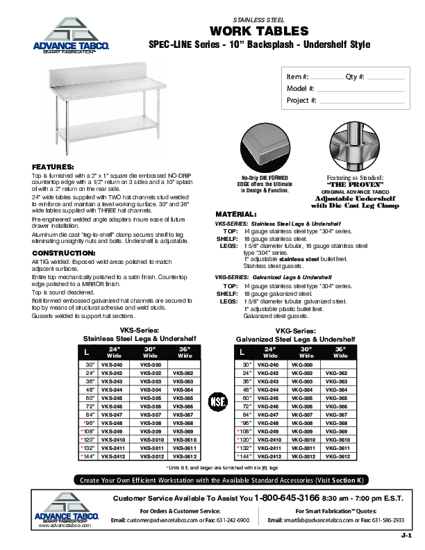 Cutsheet