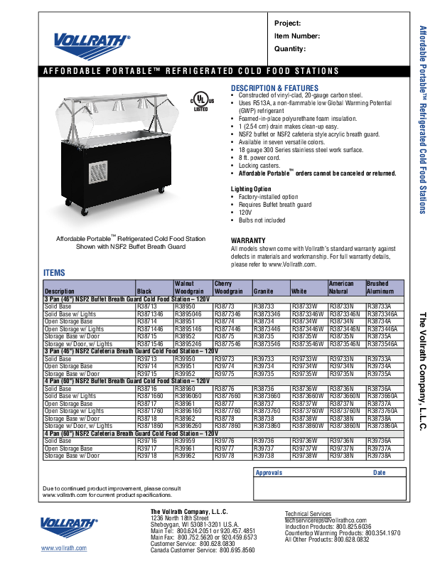 Cutsheet