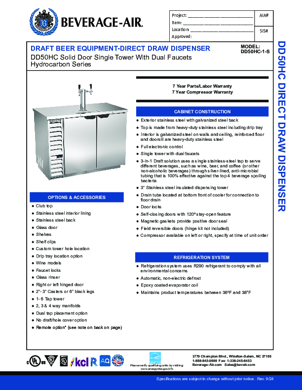 Cutsheet