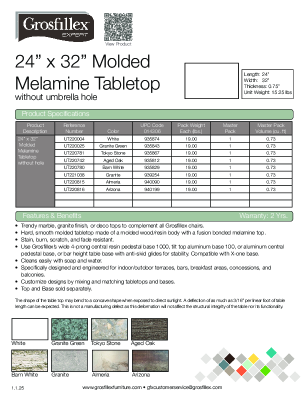 Cutsheet