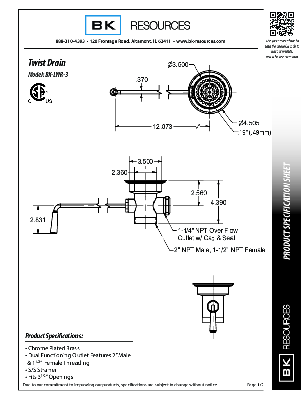 Cutsheet