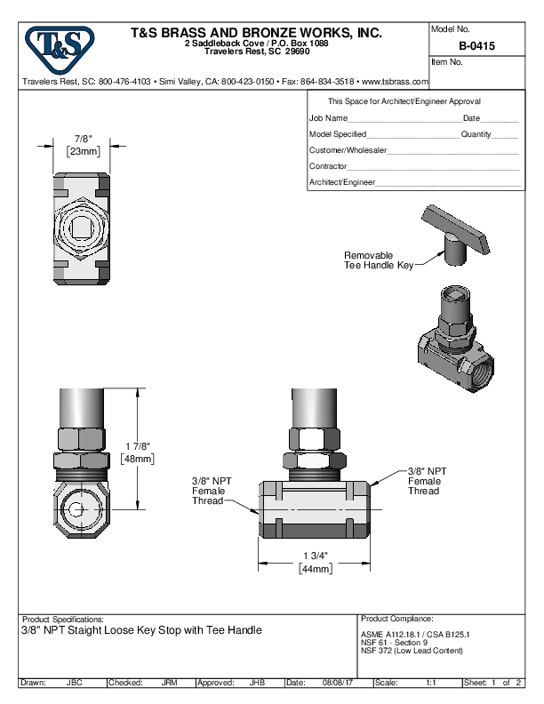 Cutsheet