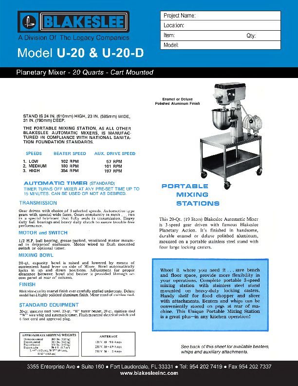 Cutsheet