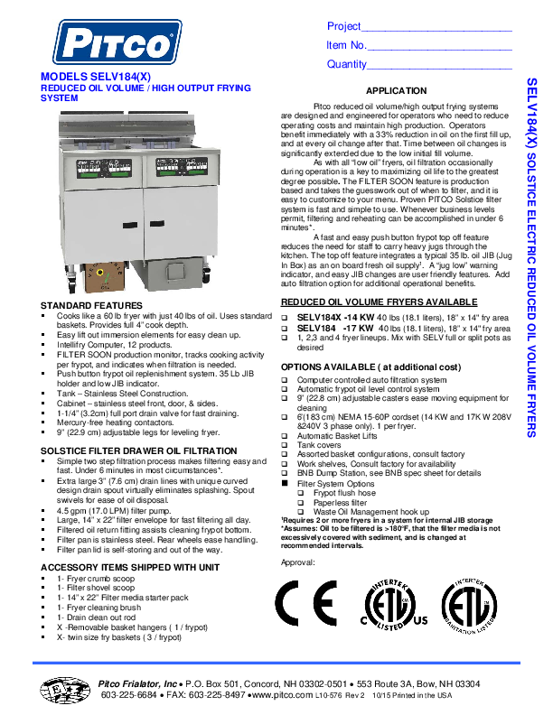 Cutsheet