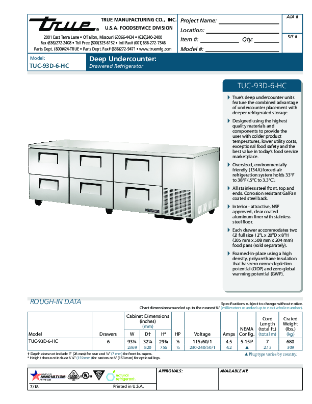 Cutsheet